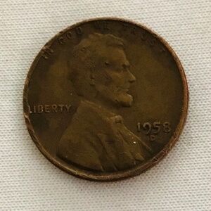 Rare 1958 d Wheat Penny